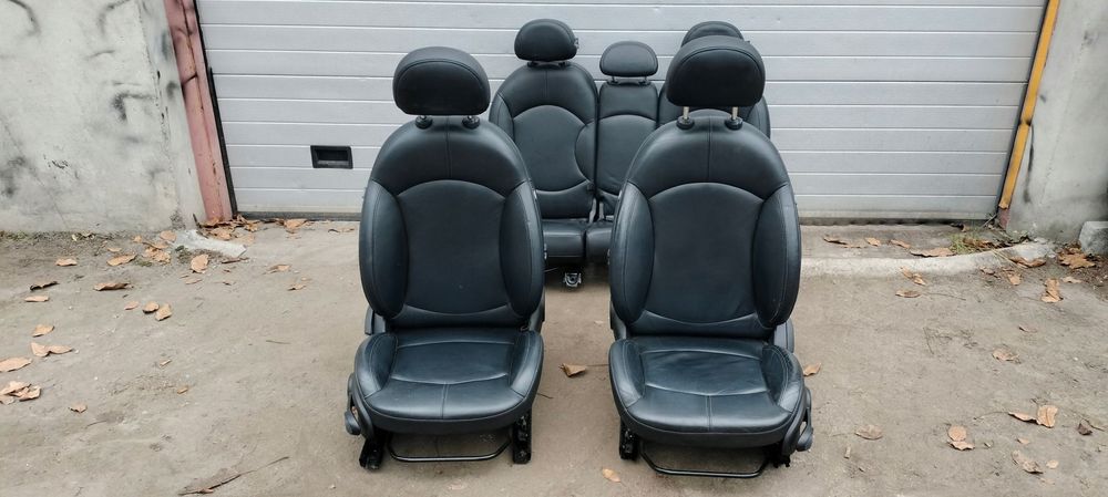 fotele środek tapicerki mini contryman r60 skóra bdb