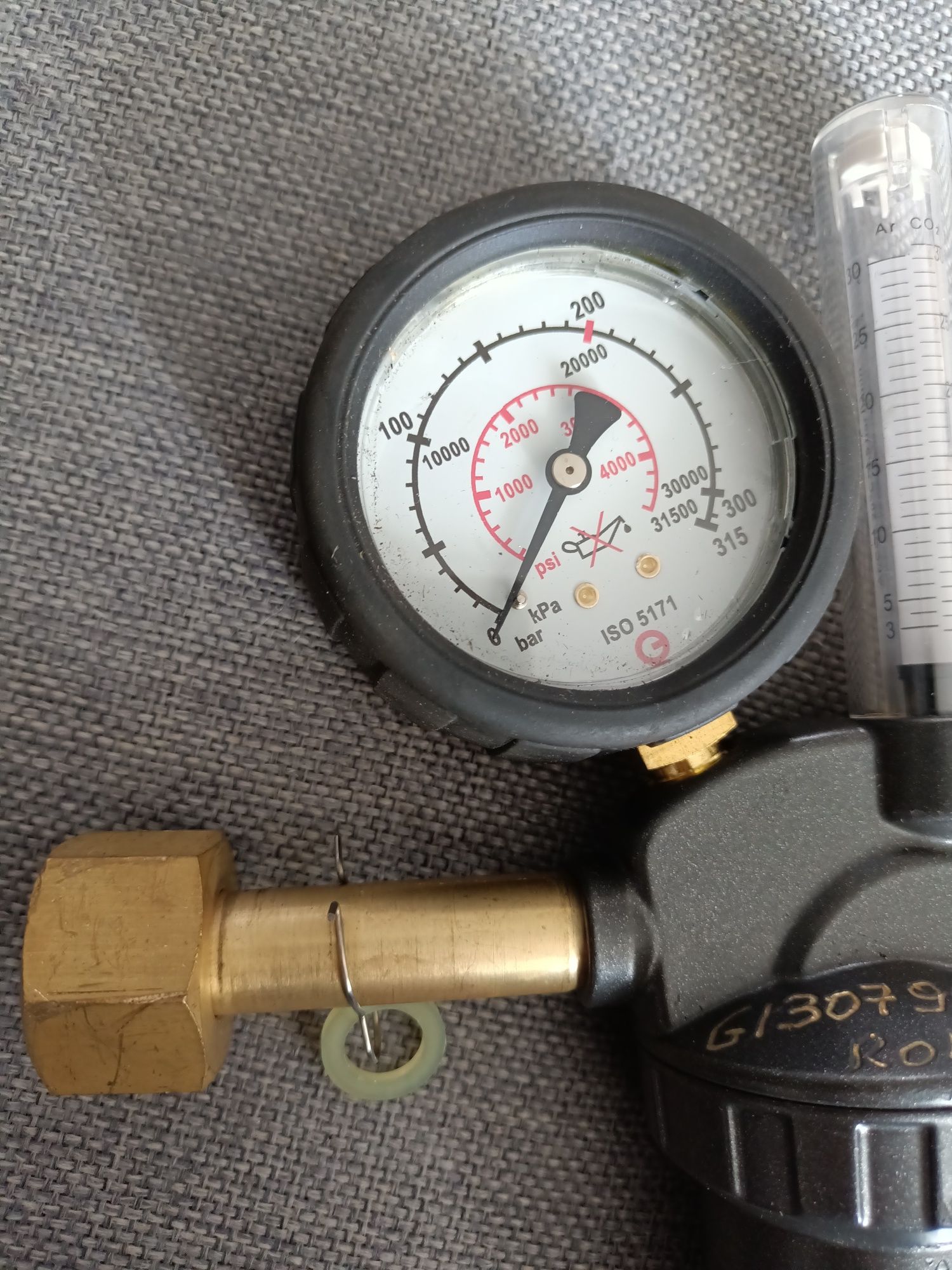 Reduktor butlowy Argon CO2 z rotametrem
