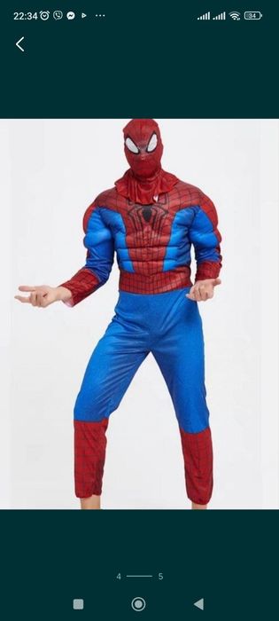 Дорослий чоловічий костюм Халк, Спайдермен, Бетмен, Капітан Америка