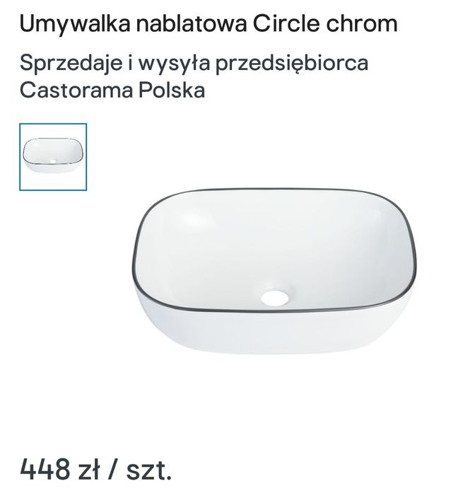 Umywalka 45x32cm nowa