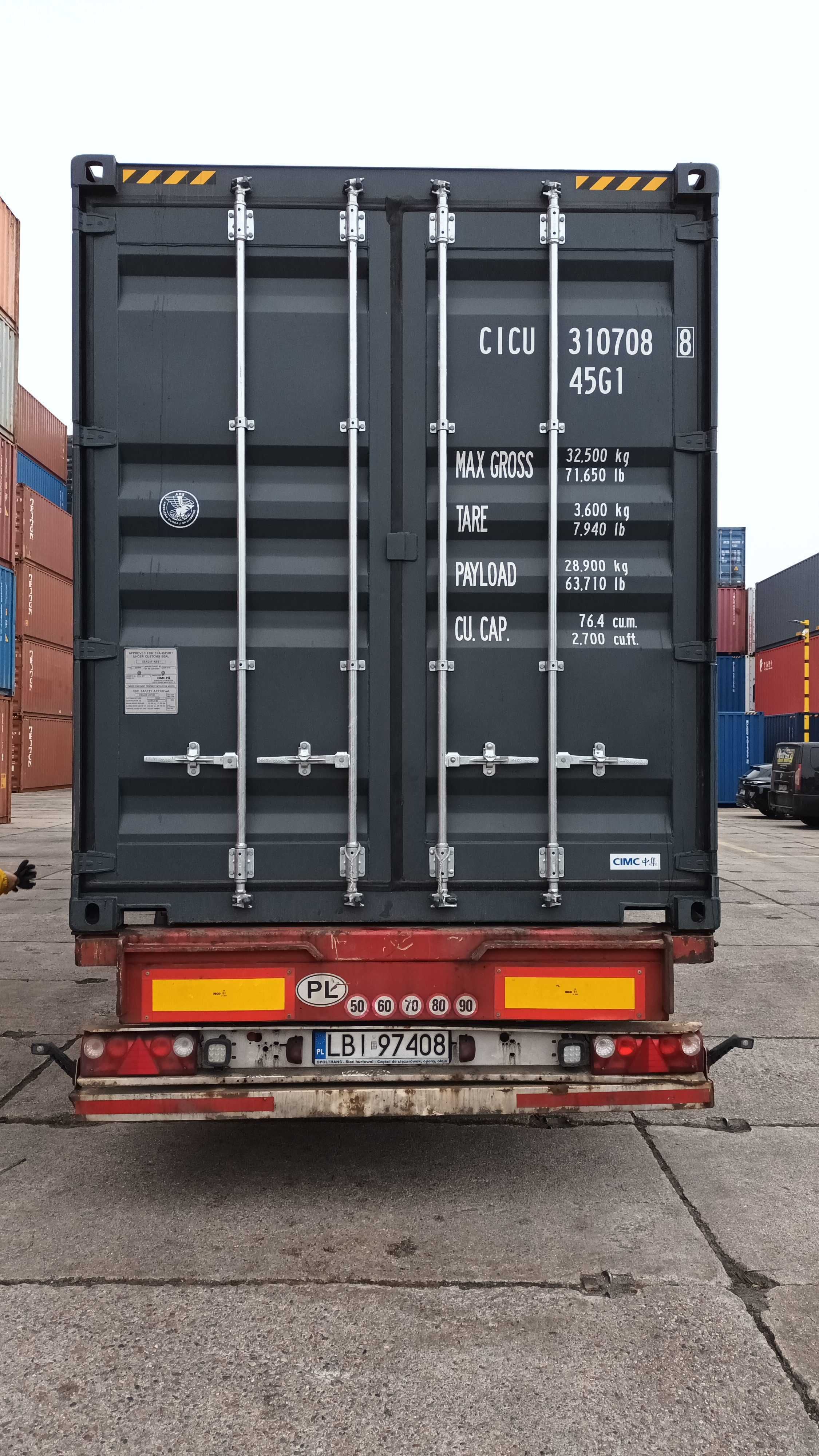 Nowe kontenery One Way 40'HC antracytowe za 10 500 zł