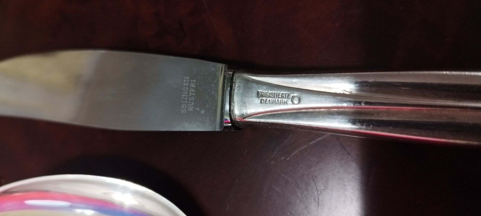 Sztućce FRIGAST noże SOLINGEN srebne (posrebrzane) po 12 sztuk