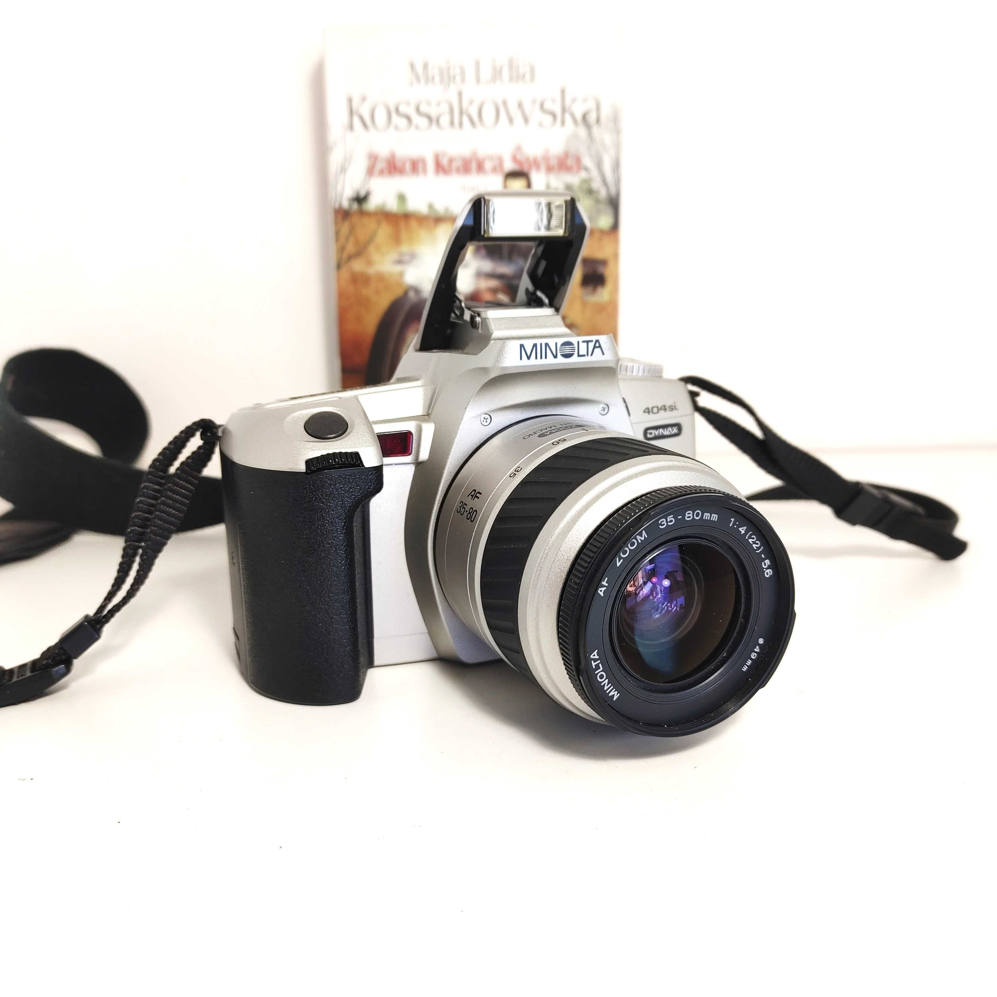 Ładna lustrzanka analogowa na początek Minolta Dynax 404si z 35-80mm