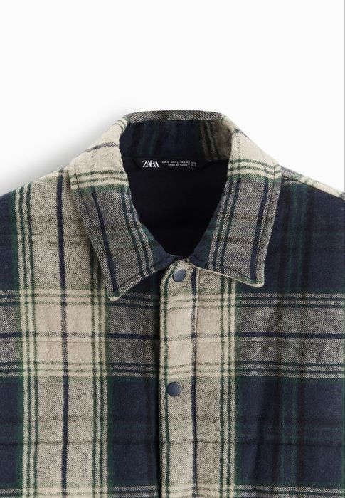 Мужская тёплая рубашка ZARA