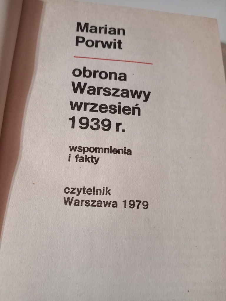 Obrona Warszawy wrzesień 1939 r. M.Porwit