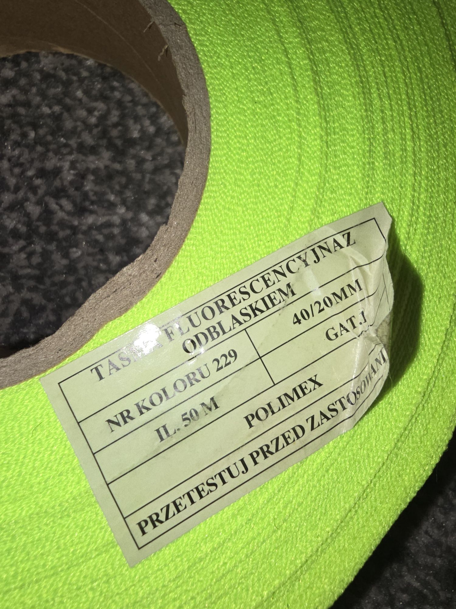 Taśma odblaskowe seledyn, szary 1mb