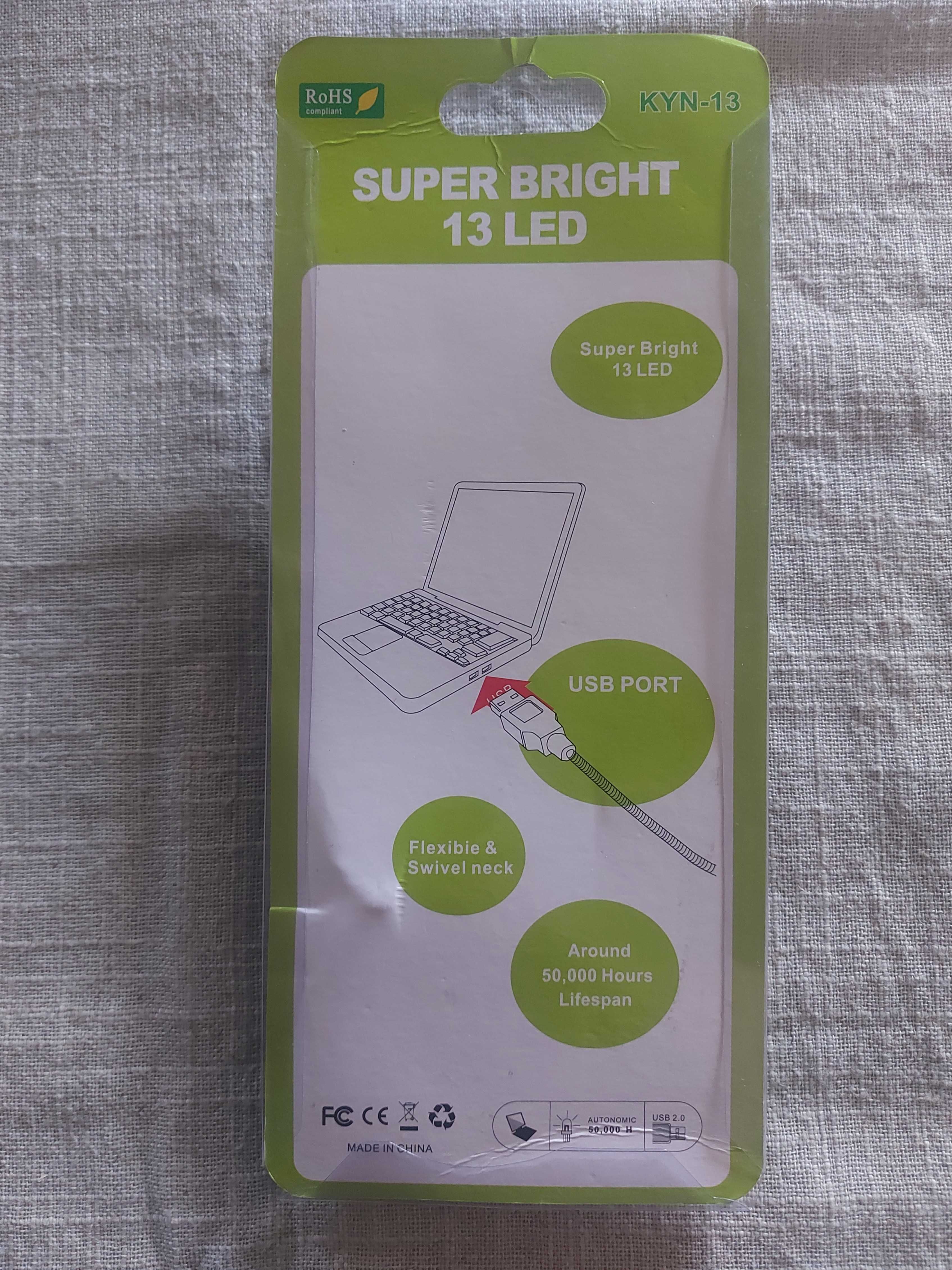 NOWA Lampka do laptopa USB jasna 13 LED