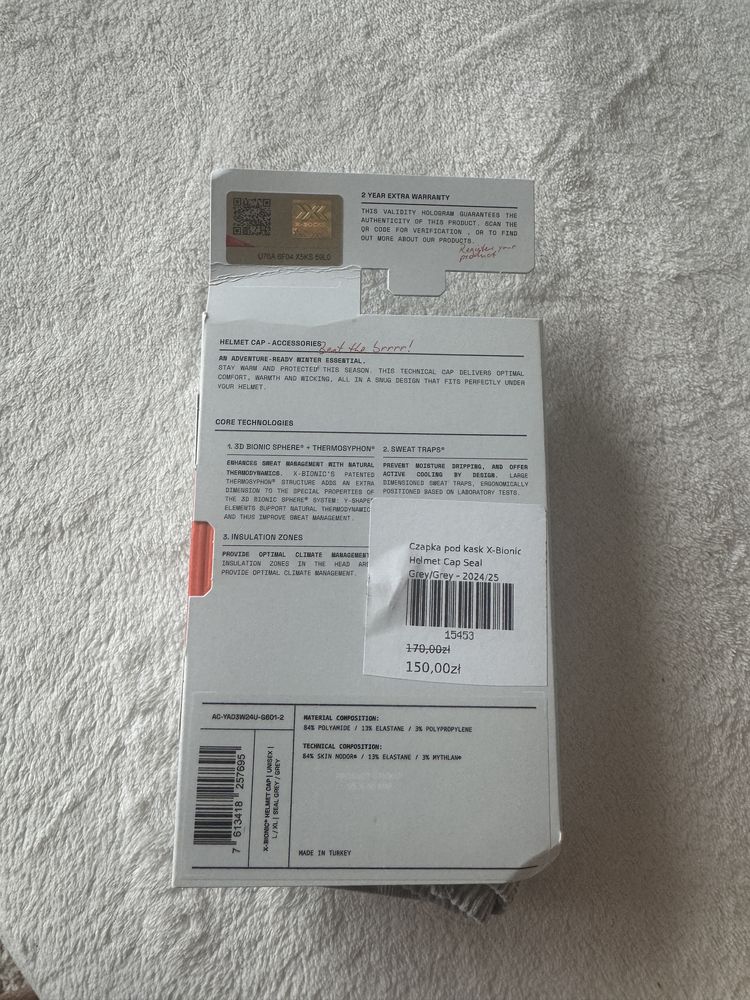 Czapka pod kask X-Bionic , rozmiar L-XL