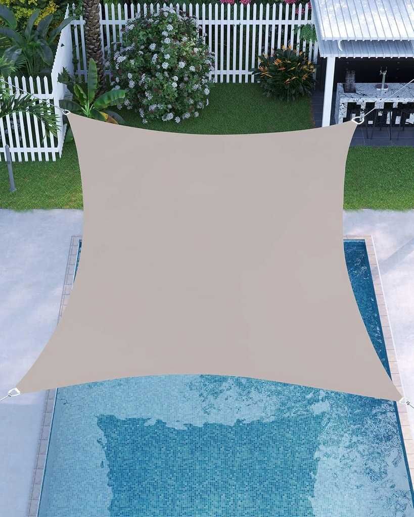 SONGMICS GSH23TP Żagiel przeciwsłoneczny 2 x 3 m, wodoodporny, szary