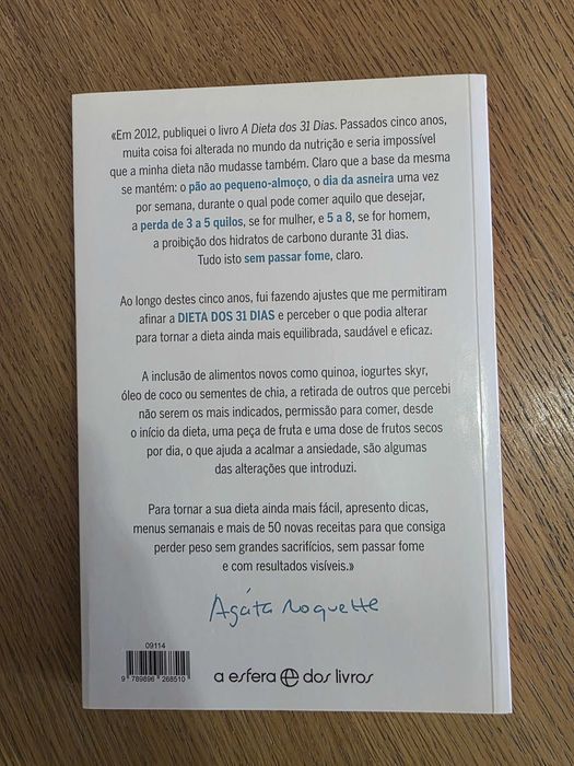 Conjunto de 4 livros da Dieta dos 31 Dias da Ágata Roquette