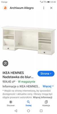 Nadstawka do biurka Hemnes IKEA