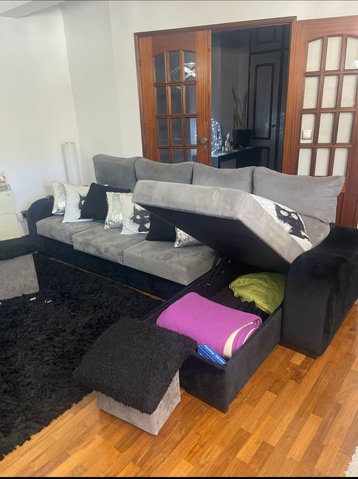 Sofá 3 lugares + chaise long