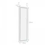 Lustro Costway prostokąt rama tworzywo sztuczne 370 x 1200 mm