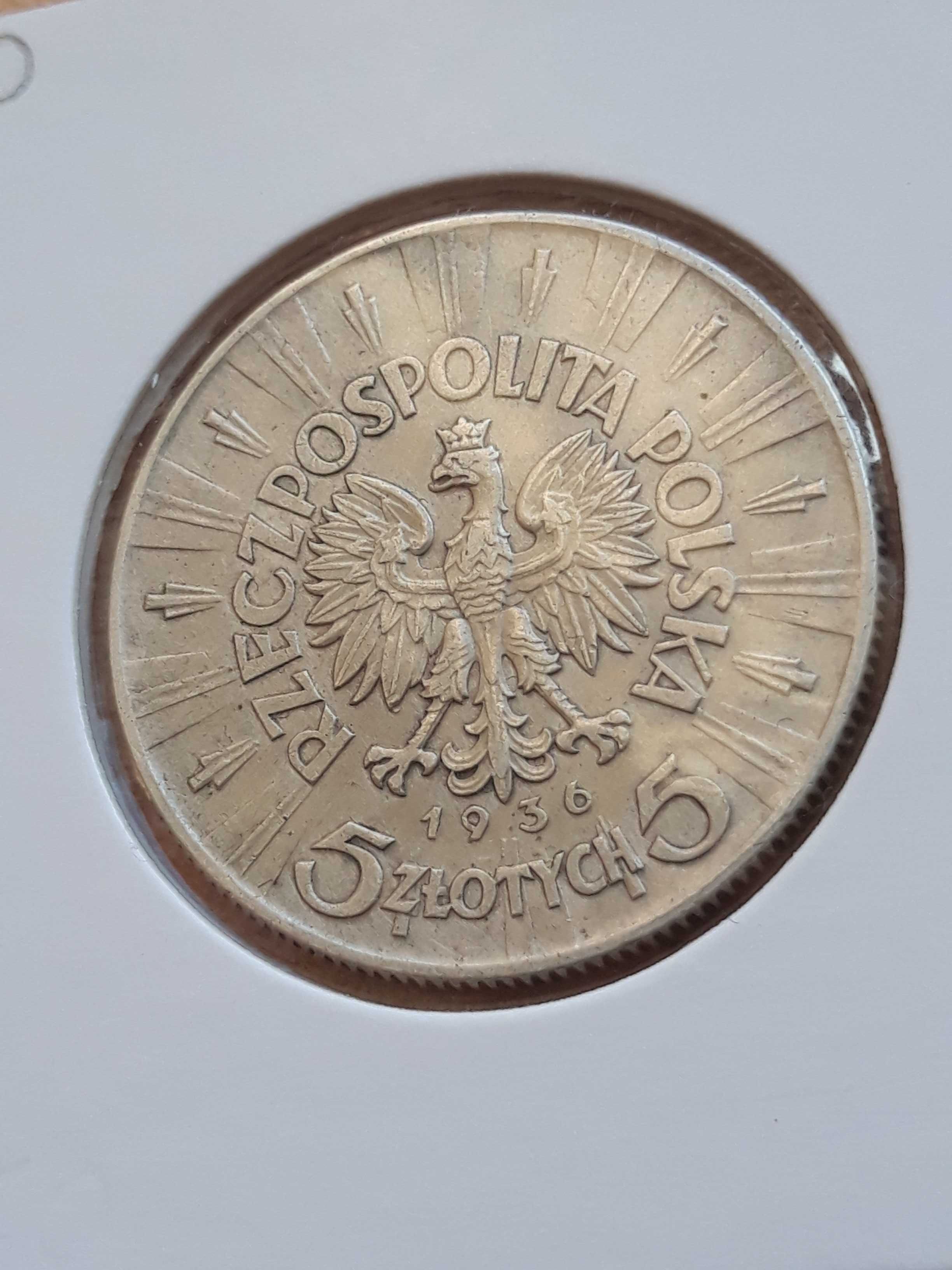 5 złotych Piłsudski 1936 moneta 2RP srebro - nr.11