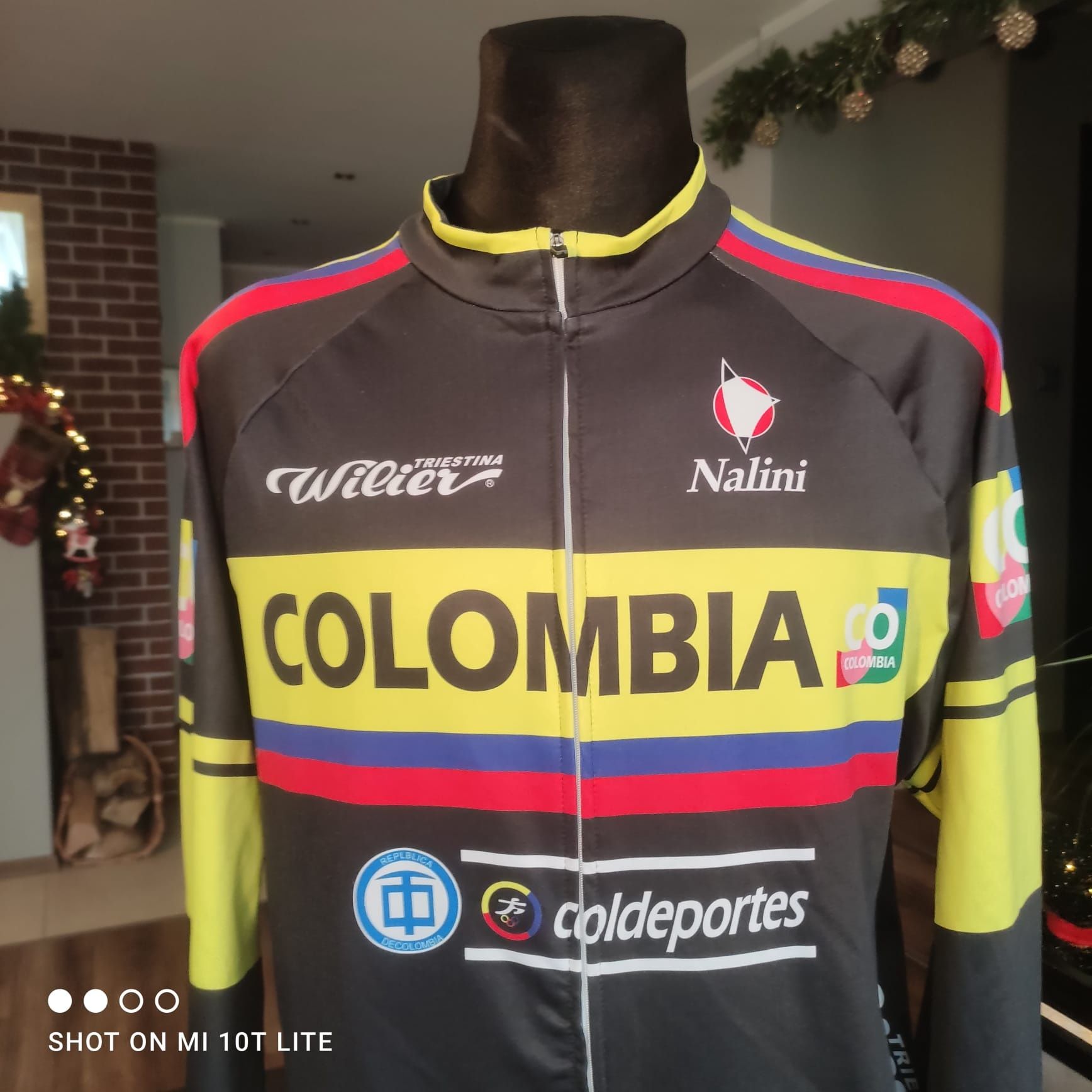 Duża gruba bluza kolarska Lorini team Colombia ciepła na rower rowerow