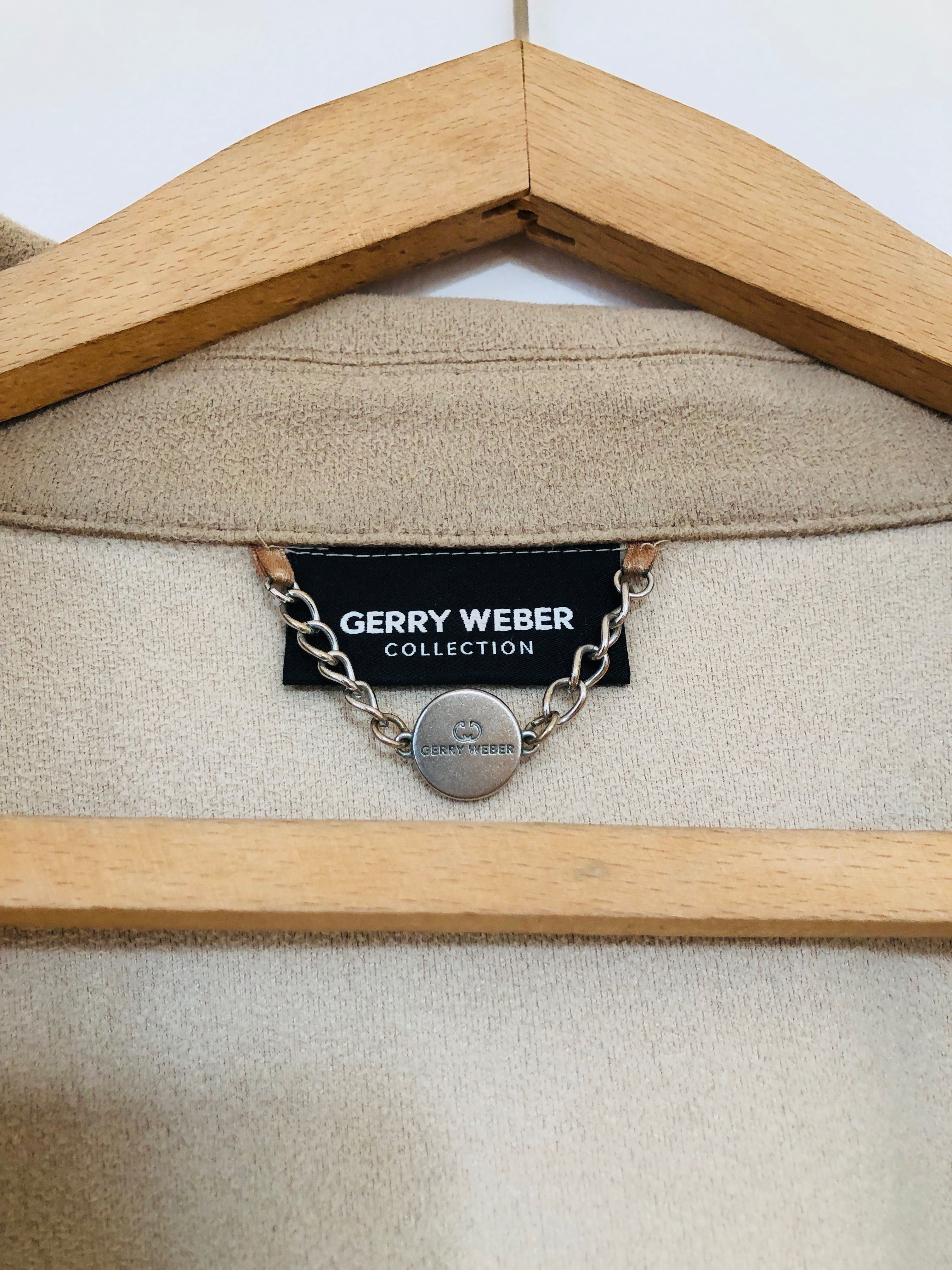 Kurtka ramoneska Gerry Weber Collection imitacja zamsz zamszowa