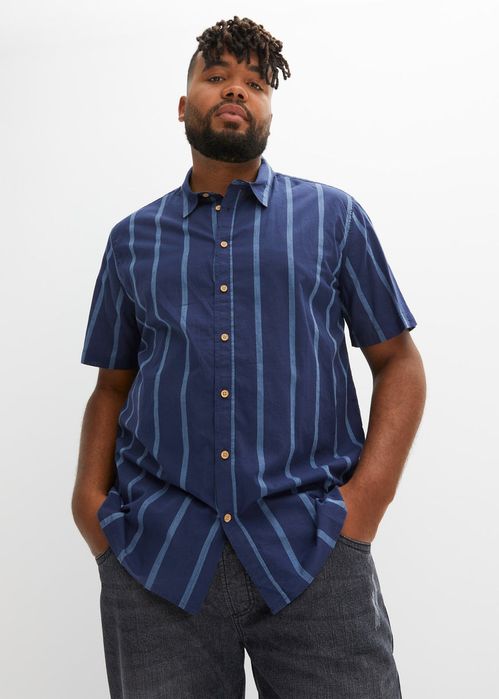 B.P.C bawełniana koszula męska w paski granatowa ^47/48