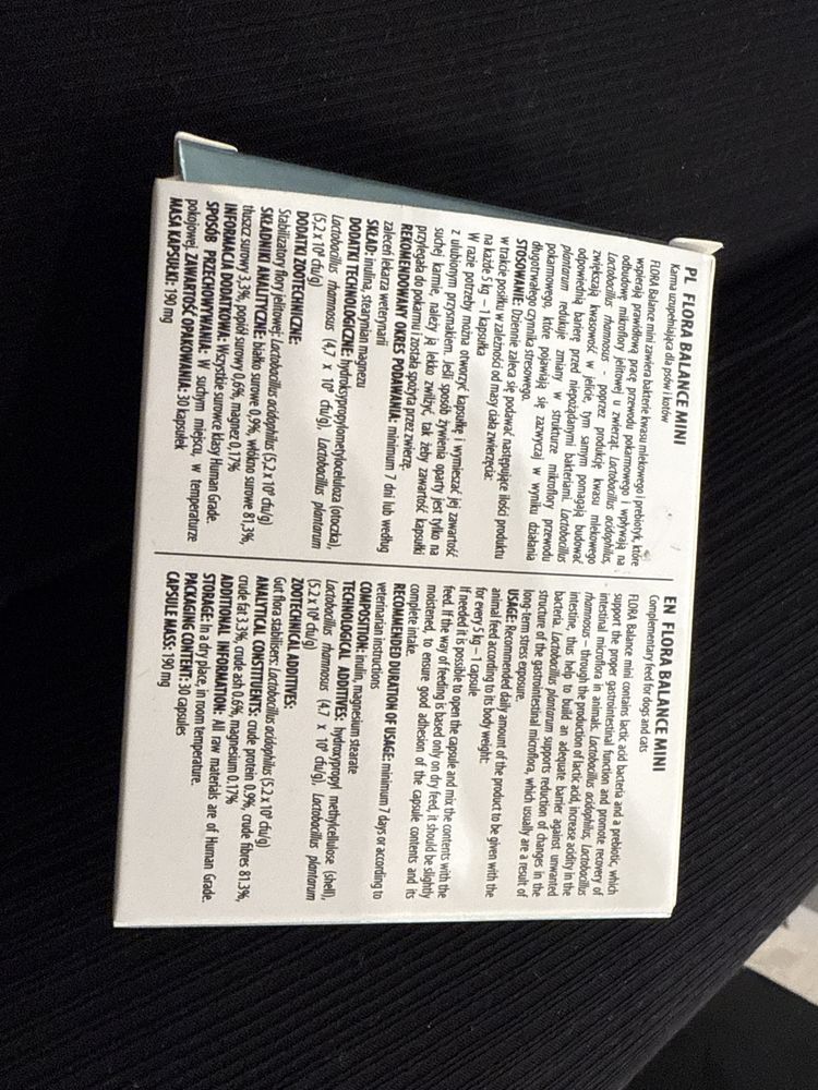 Suplement dla psa kota Flora Balance mini 7 tabletek