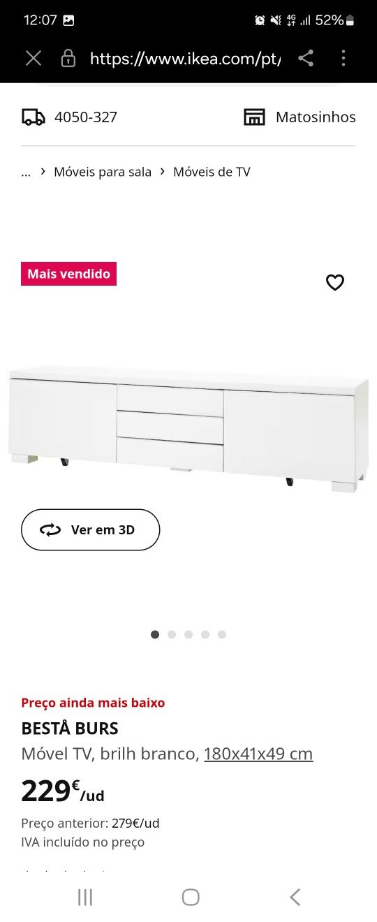 Móvel aparador televisão TV com gavetões