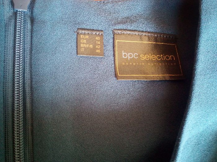 Sukienka BPC r.40/42 L/XL, odcienie niebieskiego