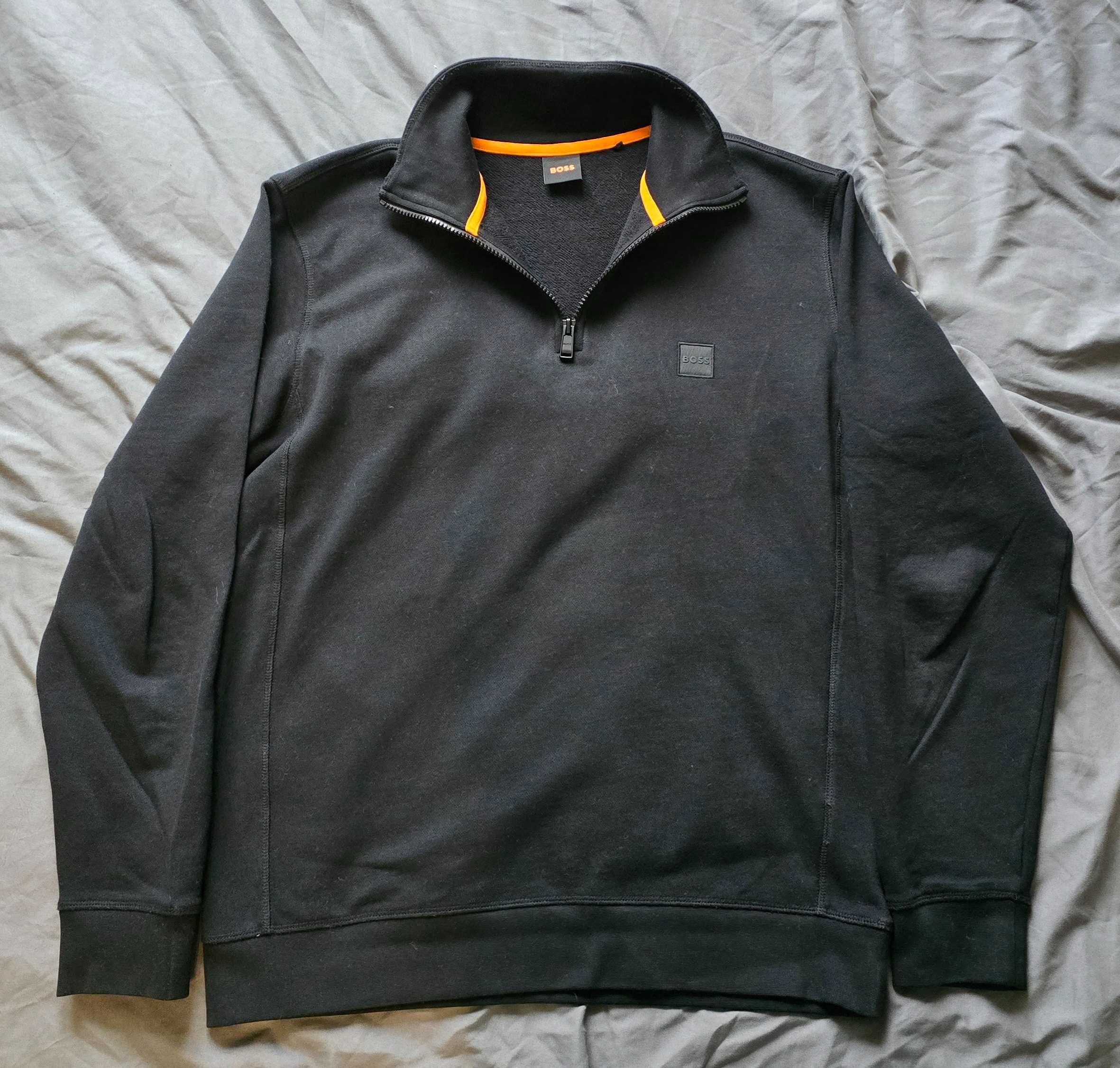 Hugo Boss - Zapinana Bluza pod szyją - Nowa w folii Czarna