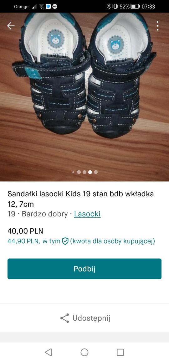 Sandałki lasocki Kids skórzane flexy 19