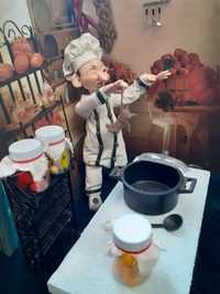 Лялька з полімерної глини авторська "Кухар"