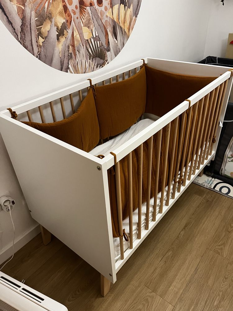 Berço Zippy 3 em 1 + Kit Co-Sleep novo + Colchão ortopédico
