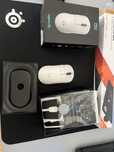 Rato logitech g pro superlight + tapete de rato steelseries qck Large
