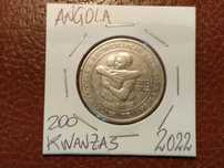A124 moeda de Angola de 200 kwanzas de 2022 comemorativa