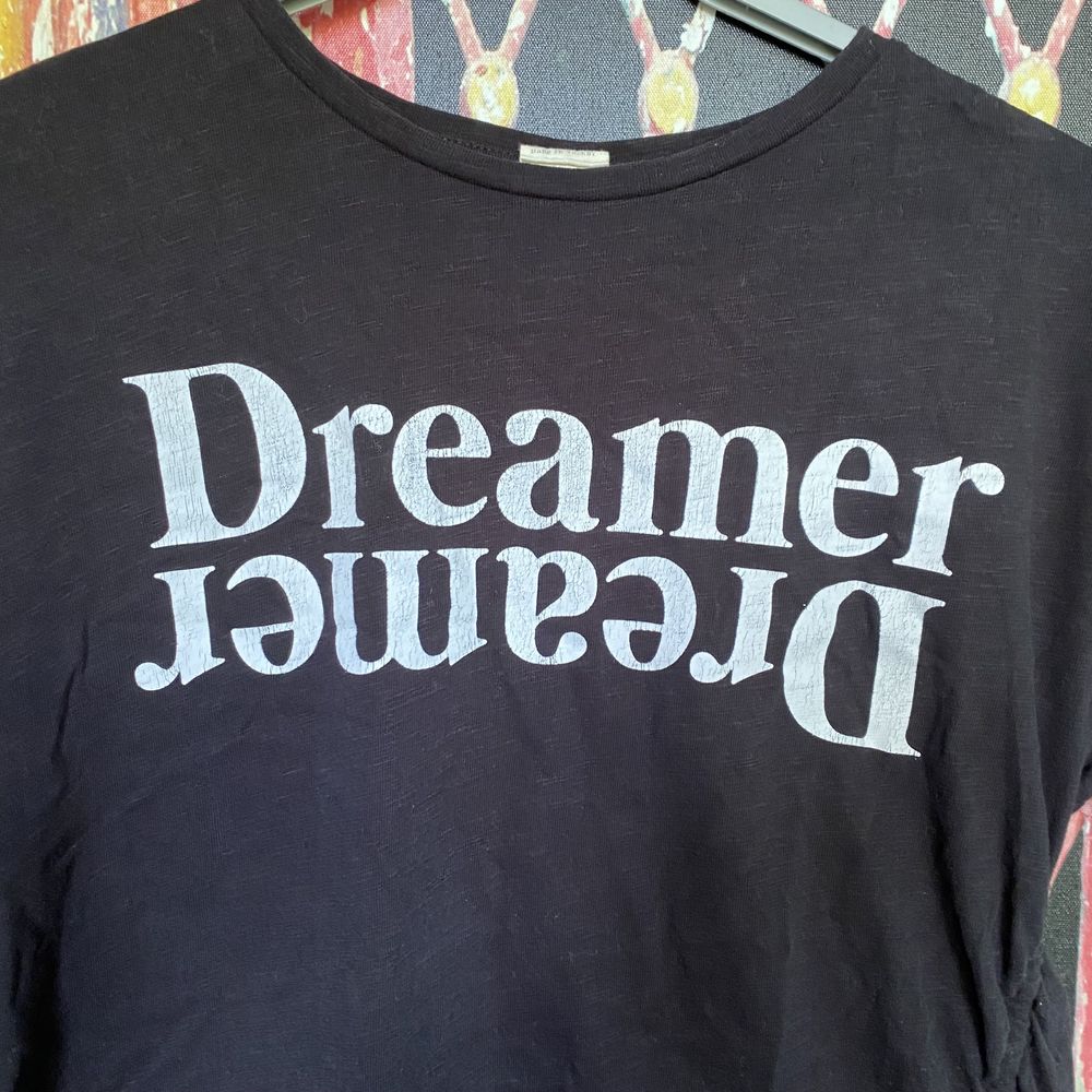 Czarna koszulka z nadrukiem Dreamer Zara Girls [152]