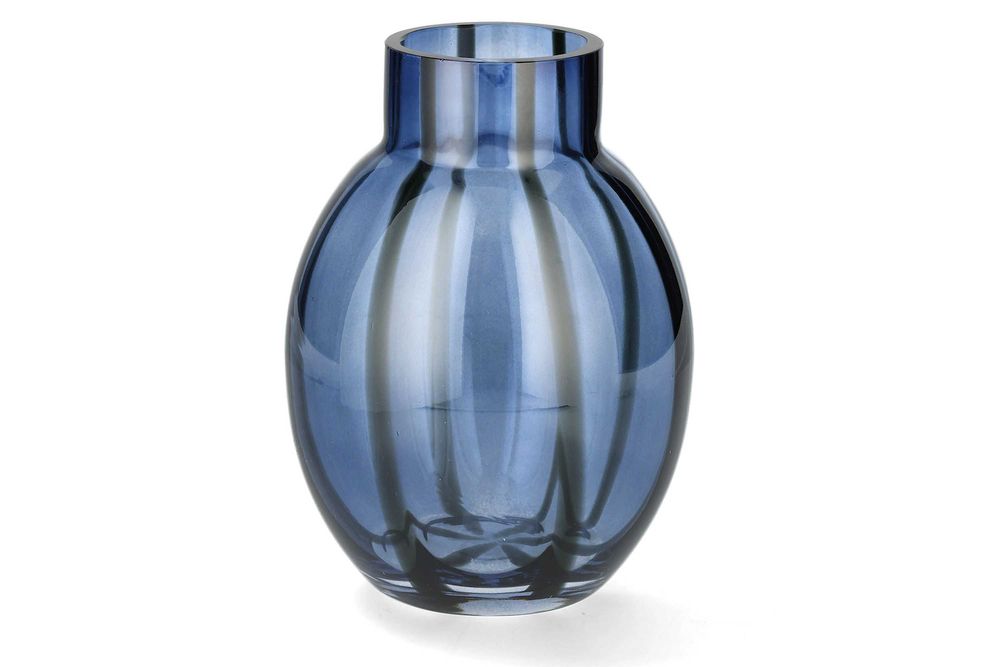 Wazon szklany Blueberry niebieski granatowy Ø15x21cm 29499