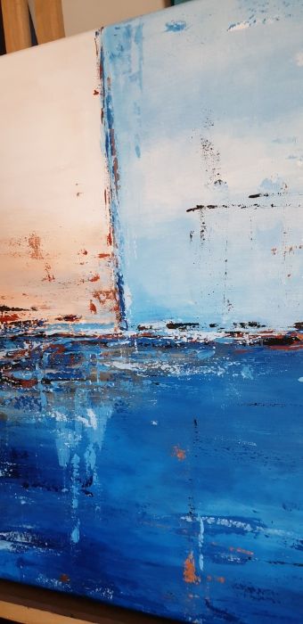 Quadro abstrato 60 x 90 cm