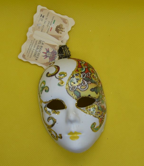 Prosto z Włoch maska wenecka (do zawieszenia 10cm) certyfikat oryginał