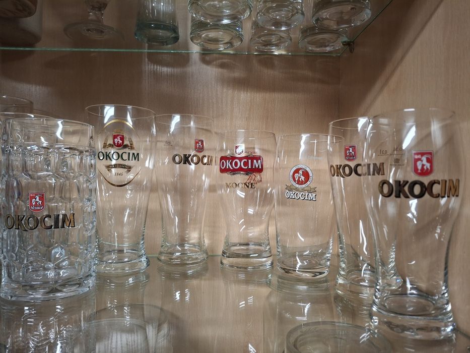 Okocim  Birofilistyka Browary kolekcja szklanek kufli