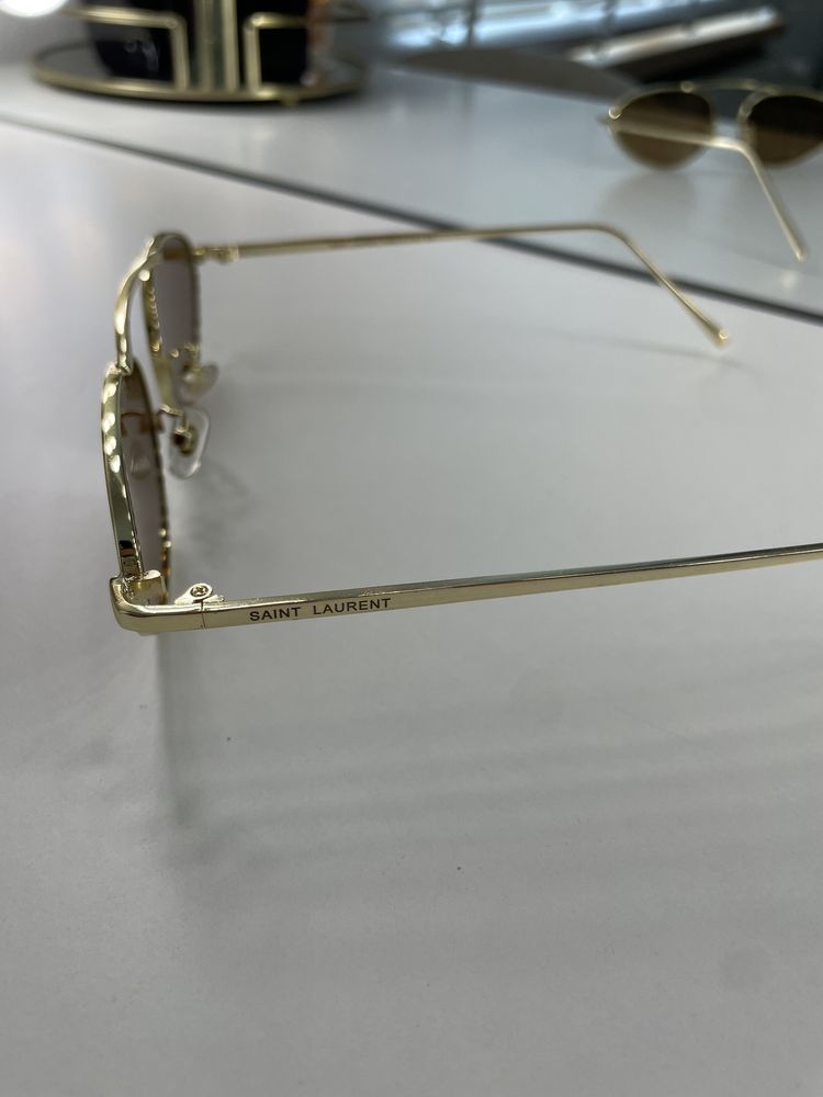 Saint laurent nowe okulary zlote