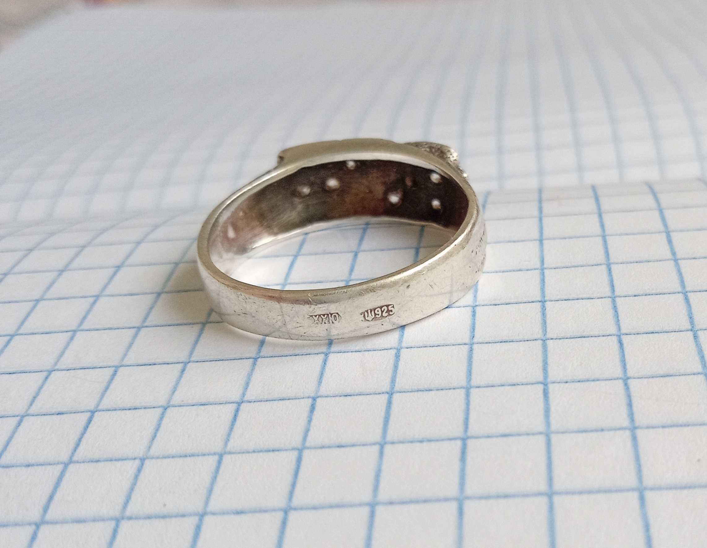 Кольцо перстень серебро 925 проба, Размер 19
