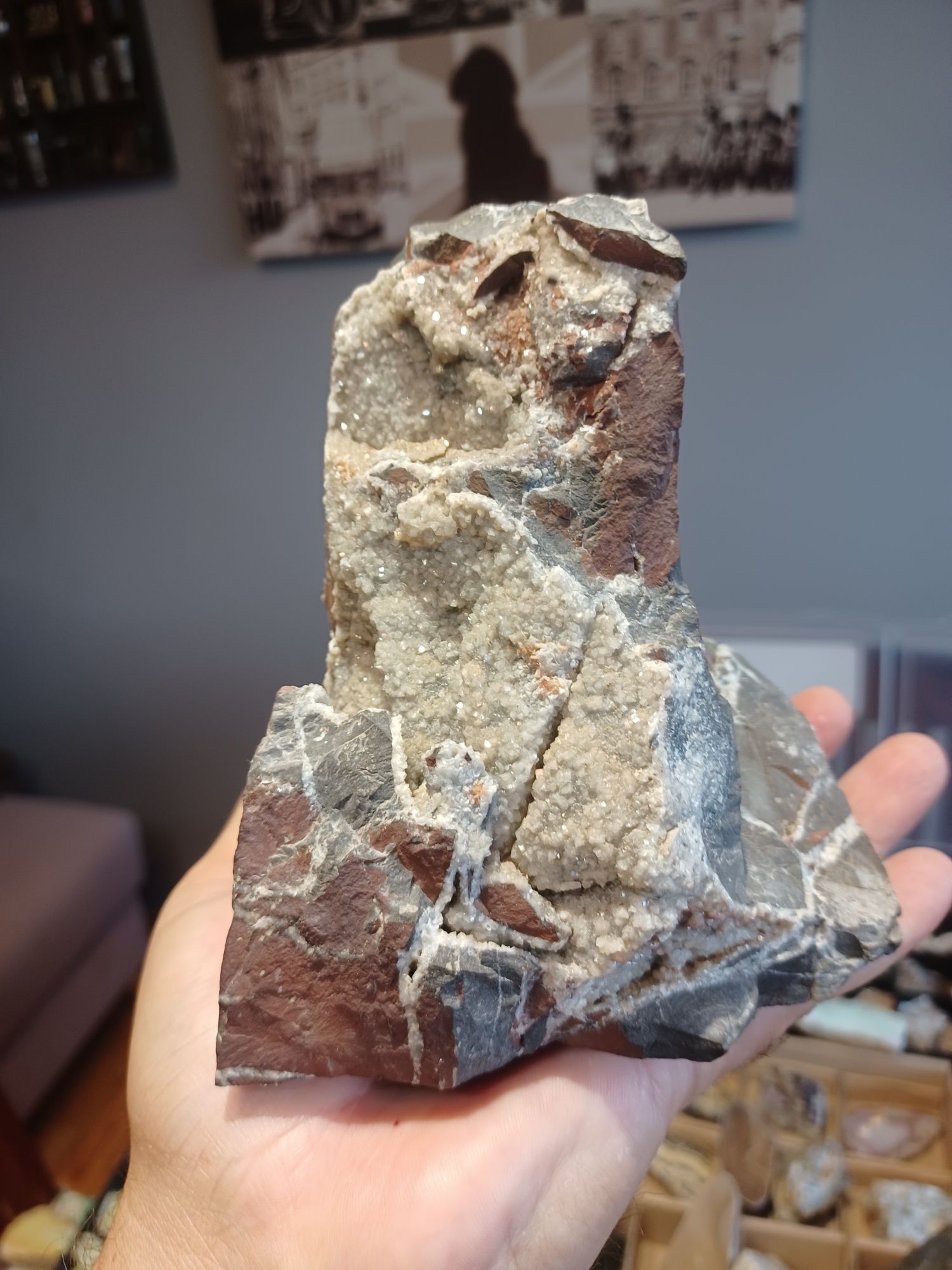 Minerały skamieniałości skały dolomit na sferosyderycie