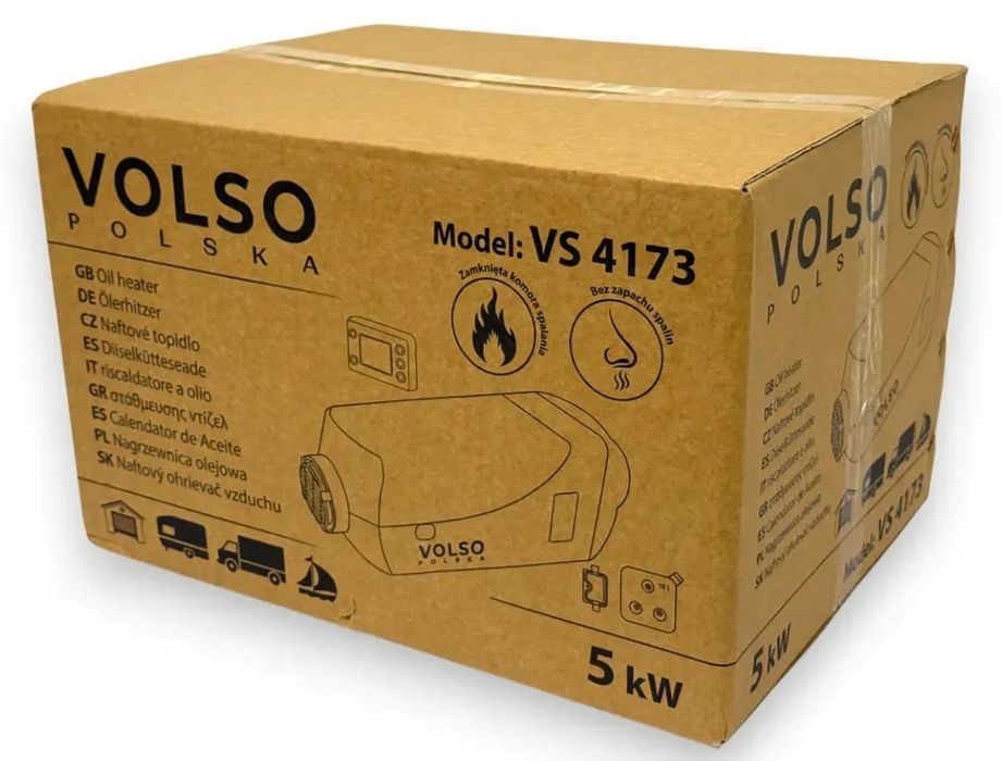 Дизельний обігрівач VOLSO VS 80951, 12000 Вт, 12 В / 24 В / 220 В