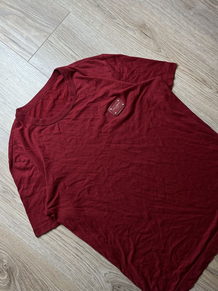 Dolce & Gabbana Red Plague Koszulka T-shirt Old money Streetwear