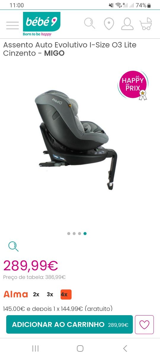 Cadeira auto com isofix