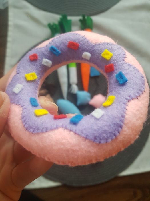 Zestaw jedzenie z filcu montessori dzieci kuchnia sklep gotowanie