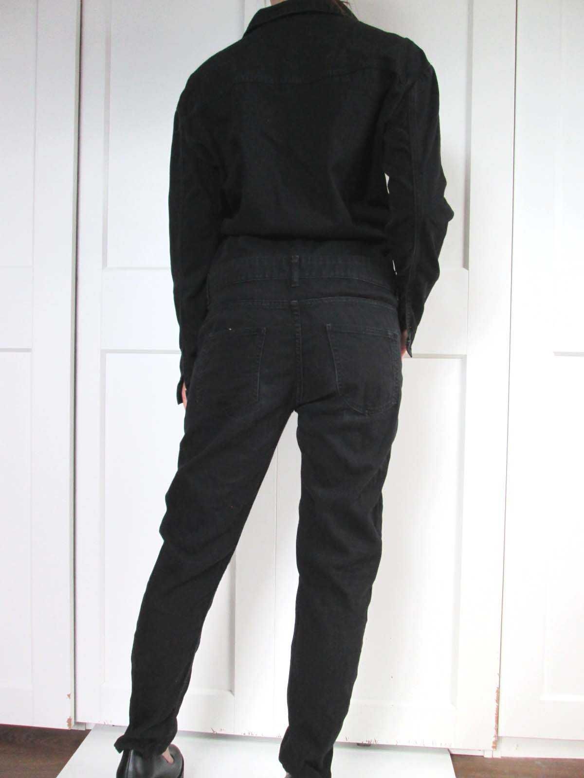 Won Hundred czarny dżinsowy kombinezon jeans S M 36 38