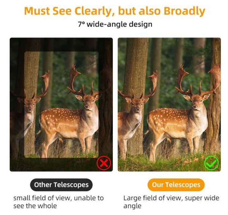 Binóculos Compacto Longo alcance 2500m Sistema BaK4 HD