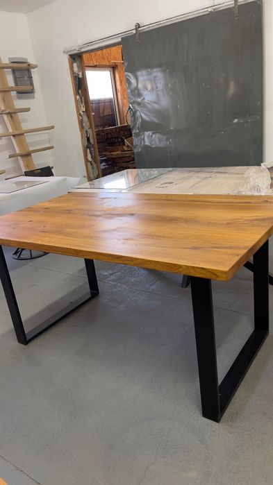 stół dębowy loft rustykalny industrialny lity