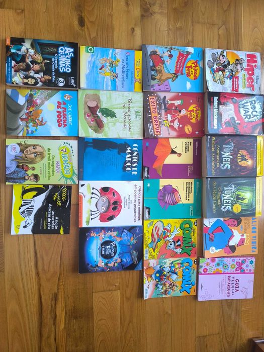 Conjunto de 21 livros dos mais variados géneros e autores.
