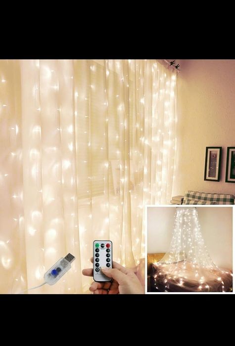 Гірлянда штора  "Роса" USB 3*2 Опт  3*3  Роса