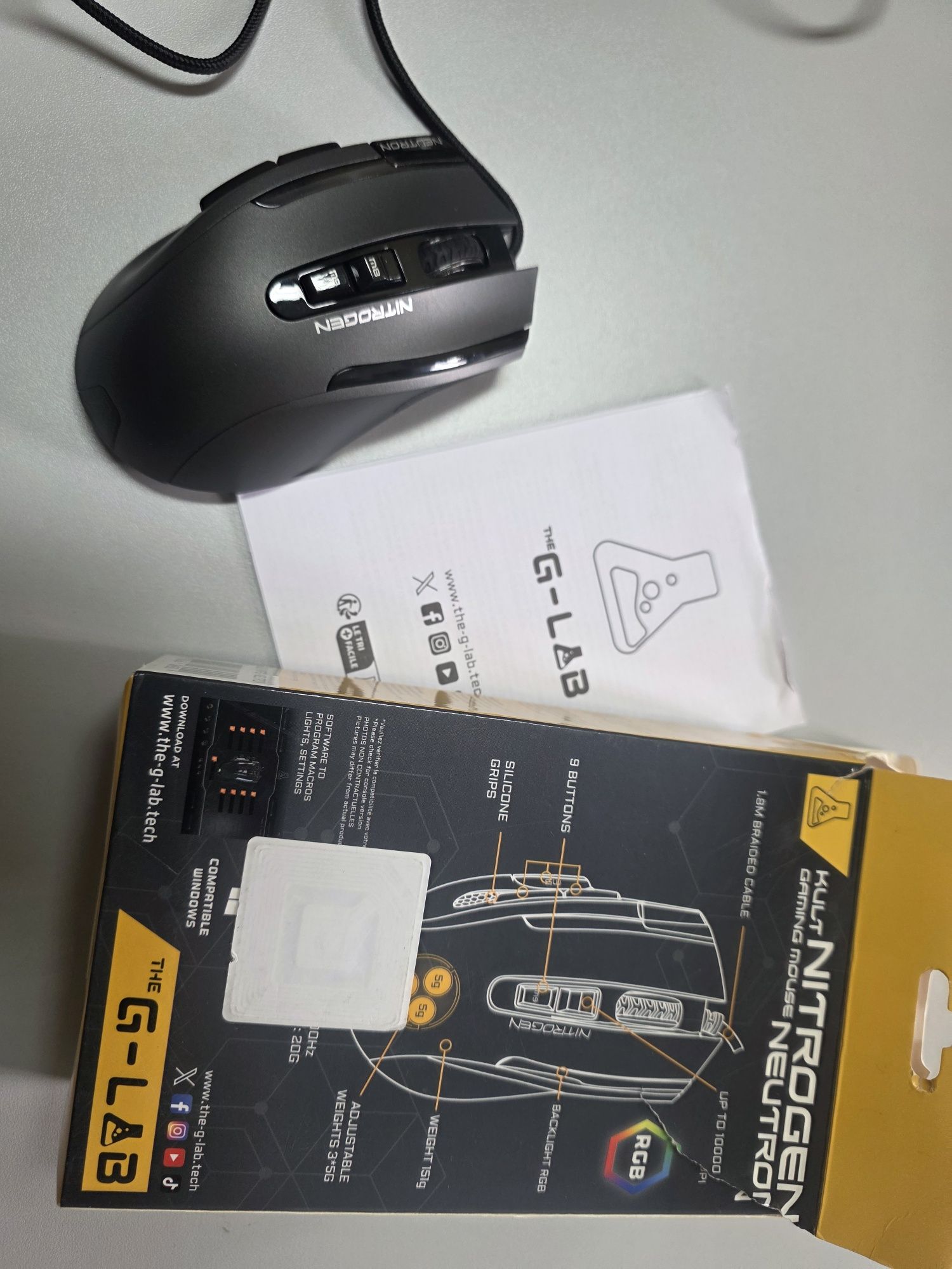 Rato G-Lab Neutron RGB Gammig - Preto