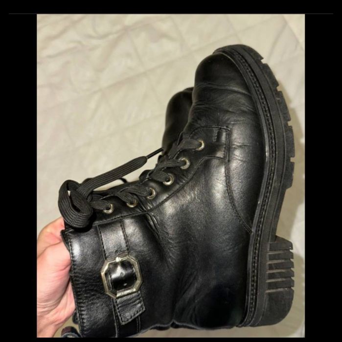 Якісні жіночі черевики з натуральної шкіри. Зручні, теплі, з масивною