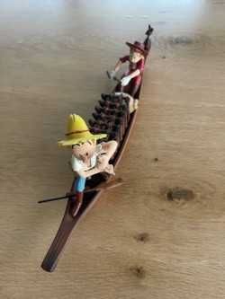Aroutcheff "Spirou, Fantasio e Spip em canoa"